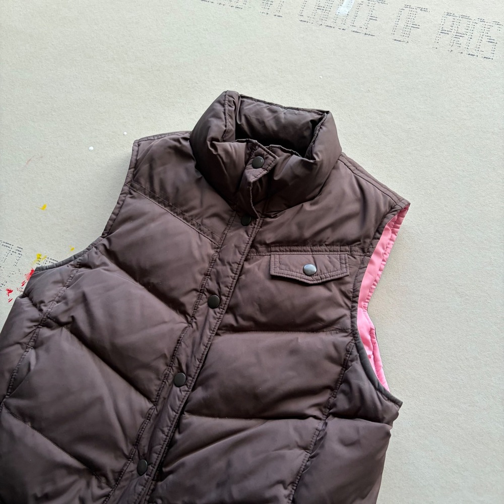 Y2K Brown Gap Puffer Vest